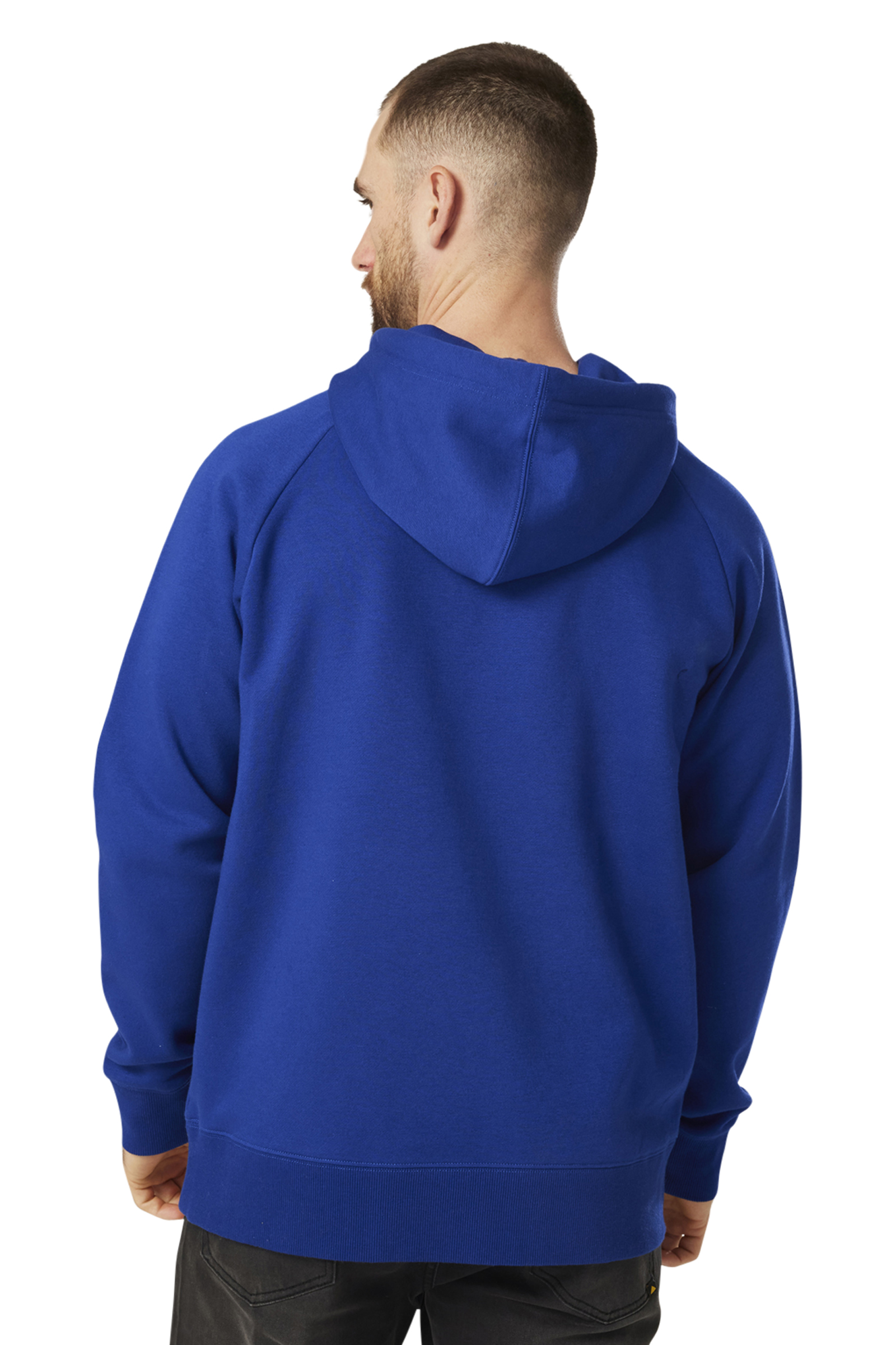 Meta Work Fleece Pullover Hoodie Sodalite Blue Cat Workwear