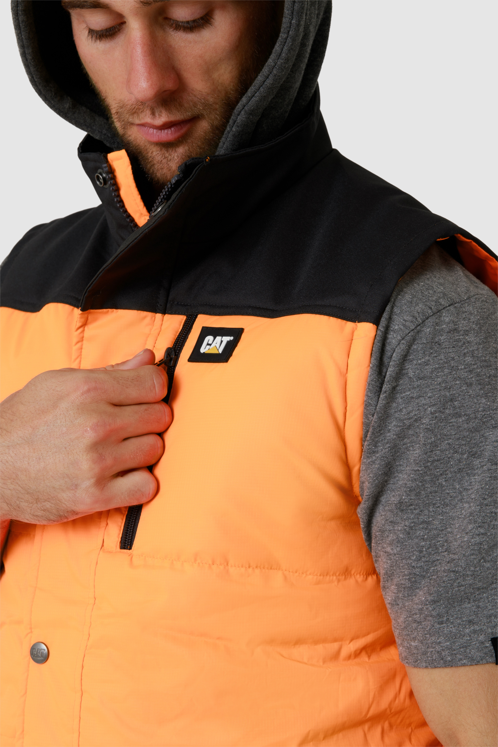 Caterpillar vest clearance hooded